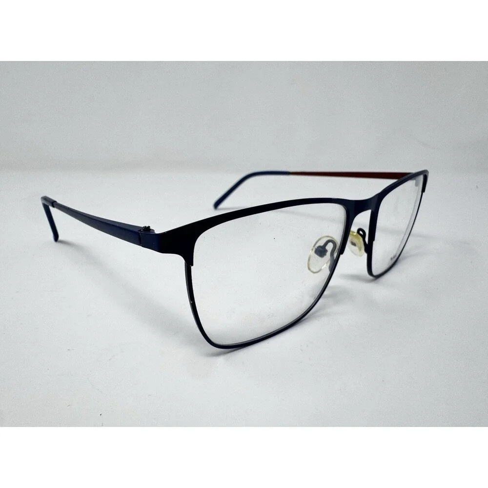 M+ 1037 Navy Orange Eyeglass Frames New Old Stock 55-17-143